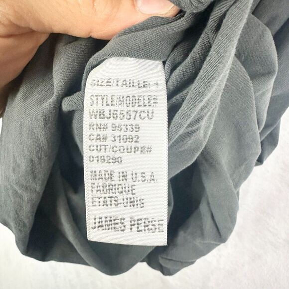 James Perse Cotton Ruched Bodycon Tank Dress Size 1 Small V-Neck Gray - Picture 7 of 8